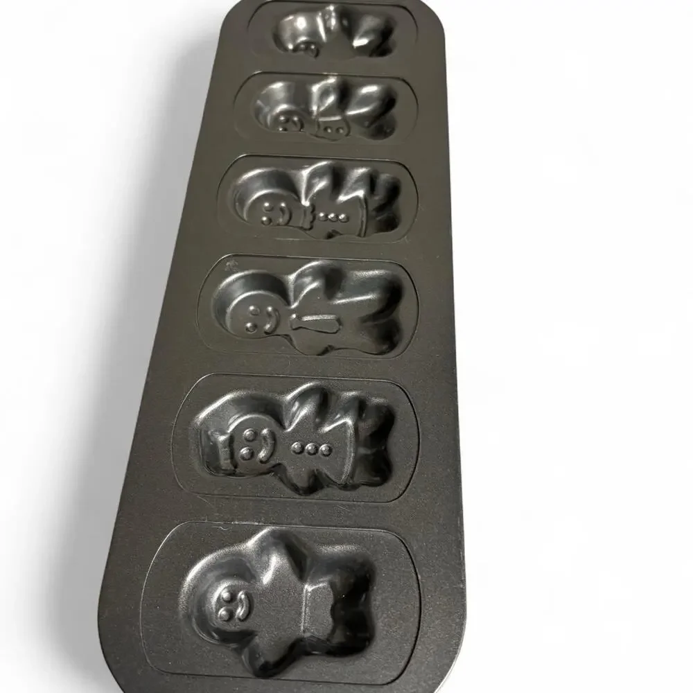 Wilton Gingerbread Man Cookie Pan 6-Cavity Nonstick Holiday Baking Mold